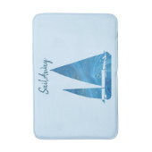 Tapis De Bain Joli bateau à voile bleu (Devant (Vertical))