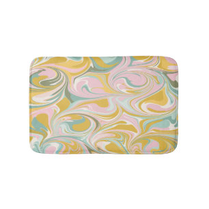Tapis De Bain Joli bracelet en marbre Abstrait en rose et or de