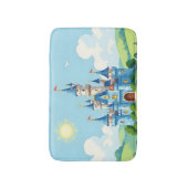 Tapis De Bain Joli château bleu et blanc (Devant (Vertical))