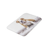 Tapis De Bain Joli chiot bouledogue (Angle)