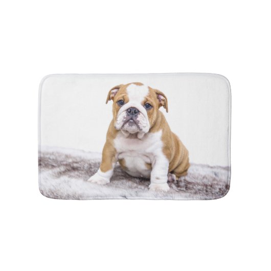 Tapis De Bain Joli chiot bouledogue (Devant)