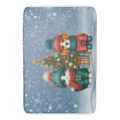 Tapis De Bain Joli chiot de Noël & chaton (devant Vertical)