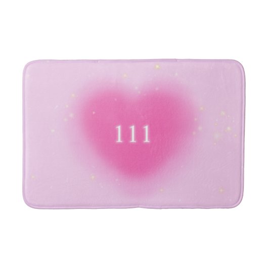Tapis De Bain Joli Coeur rose Angel esthétique Numéro 111 (Devant)