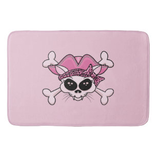Tapis De Bain Joli crâne de Kitty Pirate