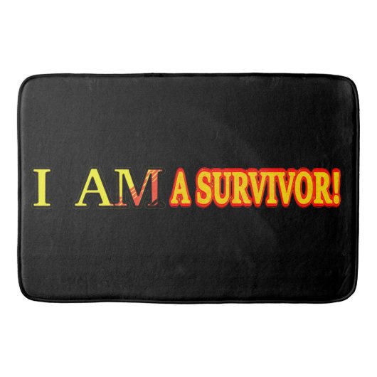 Tapis De Bain Joli dessin "SURVIVOR". Commandez dès maintenant (Devant)