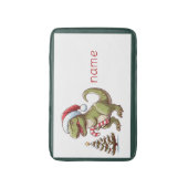 Tapis De Bain Joli dinosaure de Noël Bath Mat (Devant (Vertical))