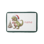 Tapis De Bain Joli dinosaure de Noël Bath Mat (Devant)