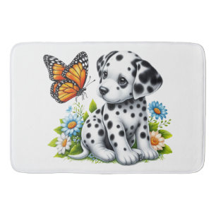 Tapis De Bain Joli(e) ami(e) dalmate/papillon