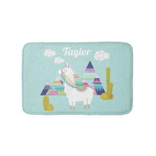 Tapis De Bain Joli et coloré Désert Alpaca Personnalisé