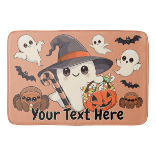Tapis De Bain Joli fantôme de Halloween de style Kawaii