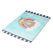 Tapis De Bain Joli fentes Brown, Méditant sur un nuage (Angle)