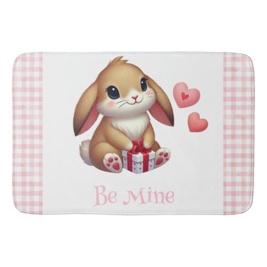 Tapis De Bain Joli lapin de la Saint-Valentin (Devant)