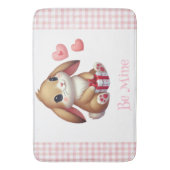 Tapis De Bain Joli lapin de la Saint-Valentin (devant Vertical)