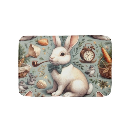 Tapis De Bain Joli lapin Vintage (Devant)