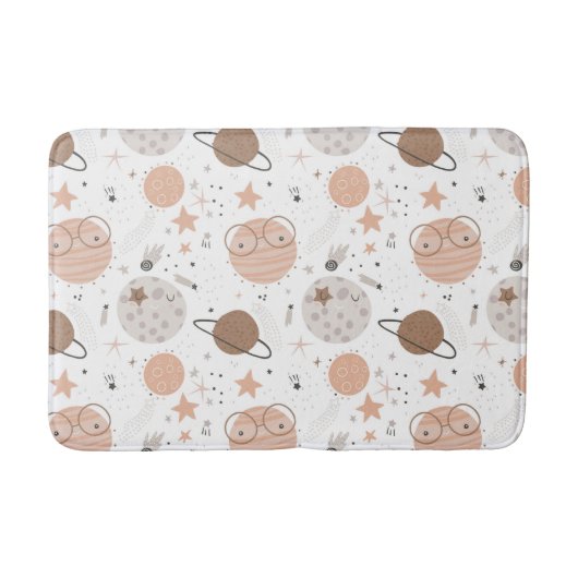 Tapis De Bain Joli Motif Doodle Planet (Devant)