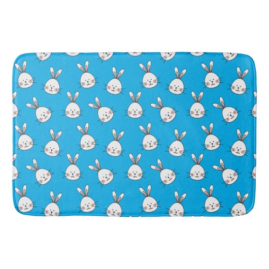 Tapis De Bain Joli Motif lapin blanc de Pâques (Devant)