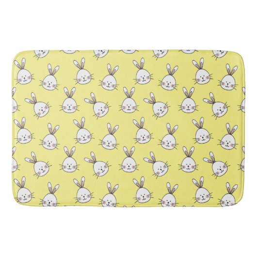 Tapis De Bain Joli Motif lapin blanc de Pâques (Devant)