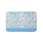 Tapis De Bain Joli Motif Ocean Seashell avec nom bleu (Devant)