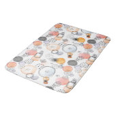 Tapis De Bain Joli Motif rose et bleu Abstrait (Angle)