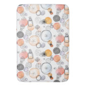 Tapis De Bain Joli Motif rose et bleu Abstrait (devant Vertical)