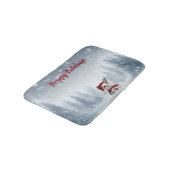 Tapis De Bain Joli Noël de lapin (Angle)