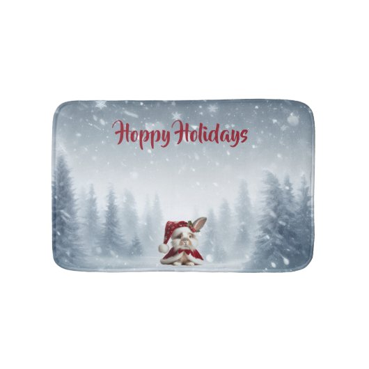 Tapis De Bain Joli Noël de lapin (Devant)