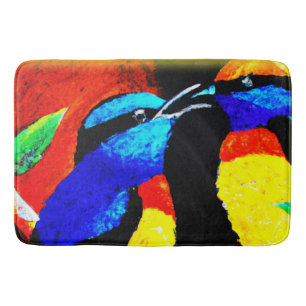 Tapis De Bain Joli Oiseaux Couple. Commandez dès maintenant