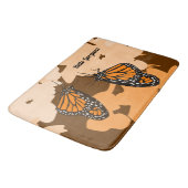 Tapis De Bain Joli Orange Bonjour Magnifique Monarque Papillon P (Angle)