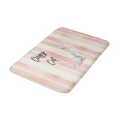 Tapis De Bain Joli Peach Pink Crème raypes Chat (Angle)