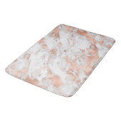 Tapis De Bain Joli Rose or blanc brillant marbre (Angle)