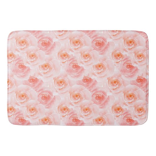 Tapis De Bain Joli Roses d'aquarelle rose (Devant)