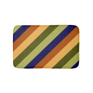 Tapis De Bain Joli Sage Olive Marine Stripes Petit Mat Bain