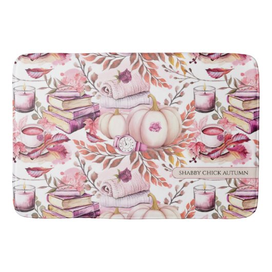 Tapis De Bain Joli Shabby Chick Motif d'automne (Devant)