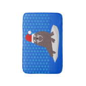 Tapis De Bain Joli Walrus de Noël et Snowflakes (Devant (Vertical))