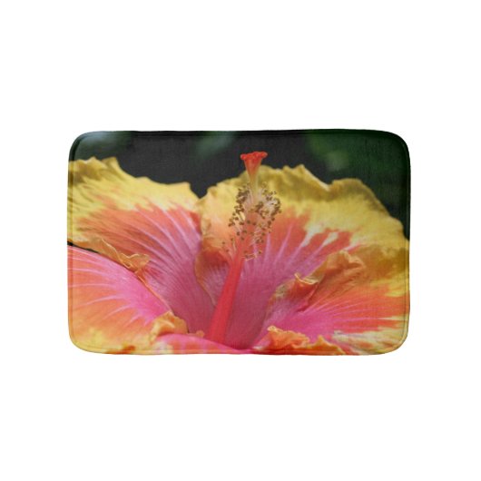 Tapis De Bain Jolie fleur d'Hibiscus gros plan (Devant)