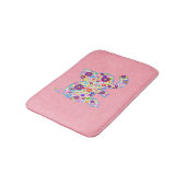 Tapis De Bain Jolie Fleurs Rétro Style Cartoon Eléphant (Angle)