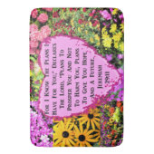 TAPIS DE BAIN JOLIE FLORALE JEREMIAH 29:11 BIBLE (devant Vertical)