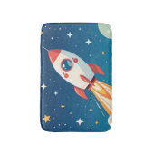 Tapis De Bain Jolie fusée spatiale qui décolle (Devant (Vertical))