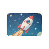 Tapis De Bain Jolie fusée spatiale qui décolle (Devant)
