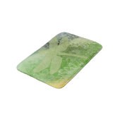 Tapis De Bain Jolie libellule Et Fleur Art En Vert (Angle)