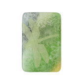 Tapis De Bain Jolie libellule Et Fleur Art En Vert (Devant (Vertical))