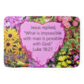 TAPIS DE BAIN JOLIE LUC FLORAL 18:27 SCRIPTURE (Devant)