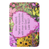 TAPIS DE BAIN JOLIE LUC FLORAL 18:27 SCRIPTURE (devant Vertical)