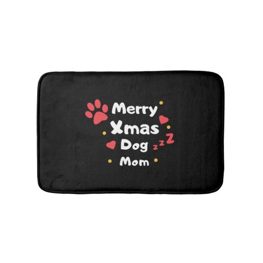 Tapis De Bain Jolie maman chien de Noël (Devant)
