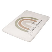 Tapis De Bain Jolie monogramme arc-en-ciel couleur rose pour son (Angle)