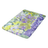 Tapis De Bain Jolie orchidée jaune violet fleurs aquarelle (Angle)