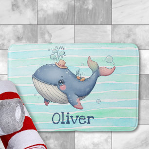 Tapis De Bain Jolie petite baleine mignonne et originale