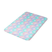 Tapis De Bain jolie rose aqua bleu pastel écailles de sirène (Angle)