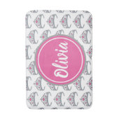 Tapis De Bain Jolie rose Princess Party Silver Tiara Crown (Devant (Vertical))