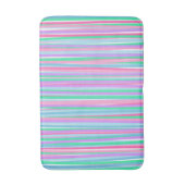 Tapis De Bain Jolies bandes Vertes Pastels (Devant (Vertical))